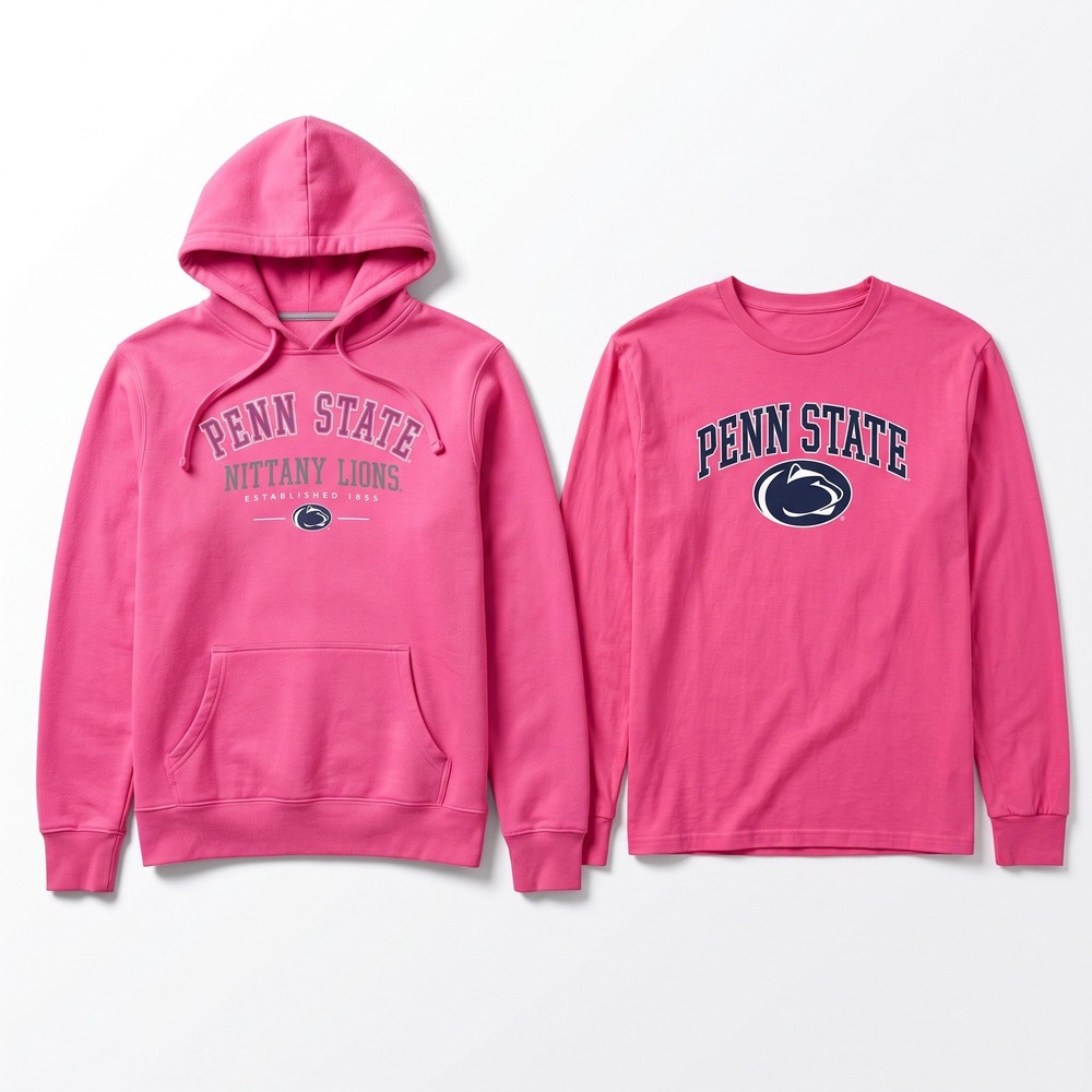 Penn State Nittany Lions Pink Hoodie Womens XL & Youth XL Tee Bundle Casual